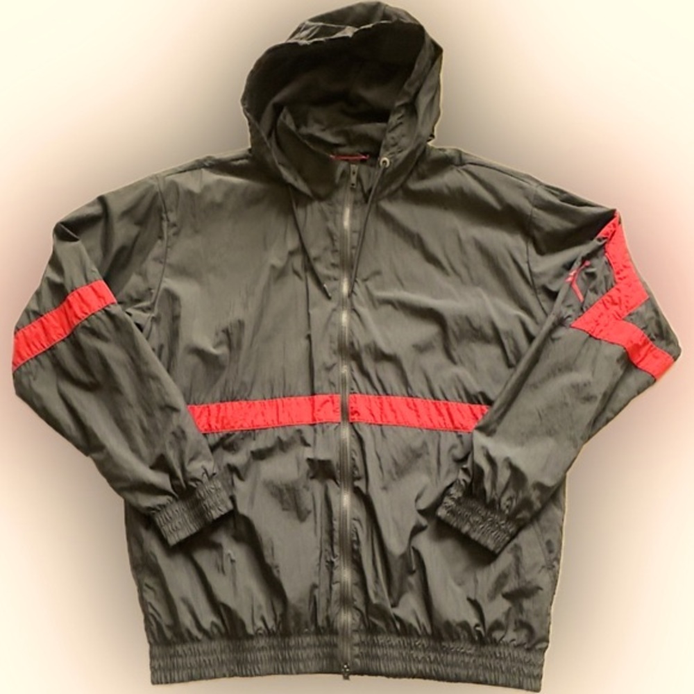 Vintage Nike Air Jordan Flight Windbreaker Jacket 90's Black/Gym Red X-Large